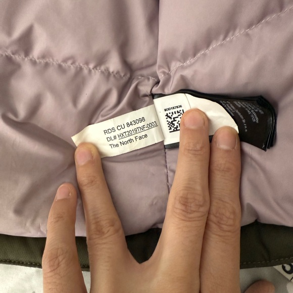 The North Face Greenland Down 550 Olive Green Girls Youth Faux Fur Jacket 10/12 - Picture 10 of 11